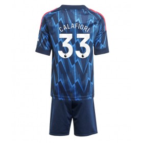 Dětské fotbalový komplet Arsenal Riccardo Calafiori #33 Venkovní košile 2025-26 Krátkým Rukávem